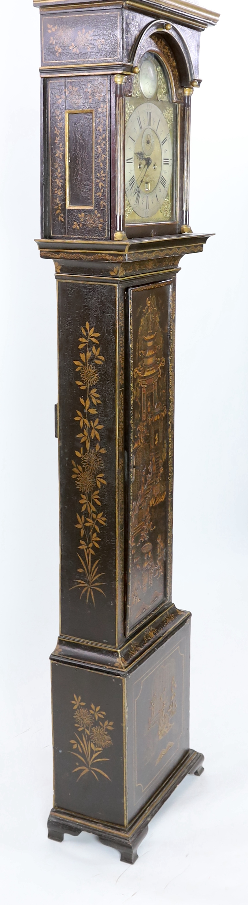 Samuel Woodham of Richmond, a George III eight day longcase clock, 52cm wide, 27cm deep, 223cm high